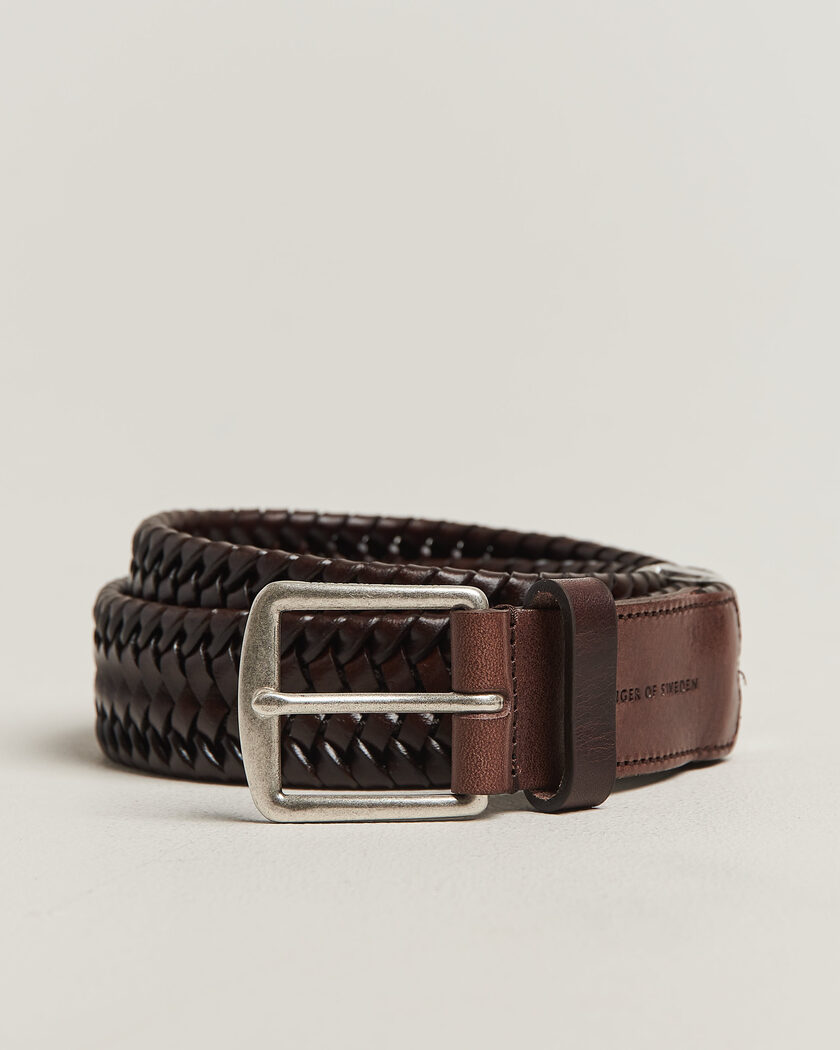 Tiger of Sweden Braidant Braided Belt Dark Brown – Brown