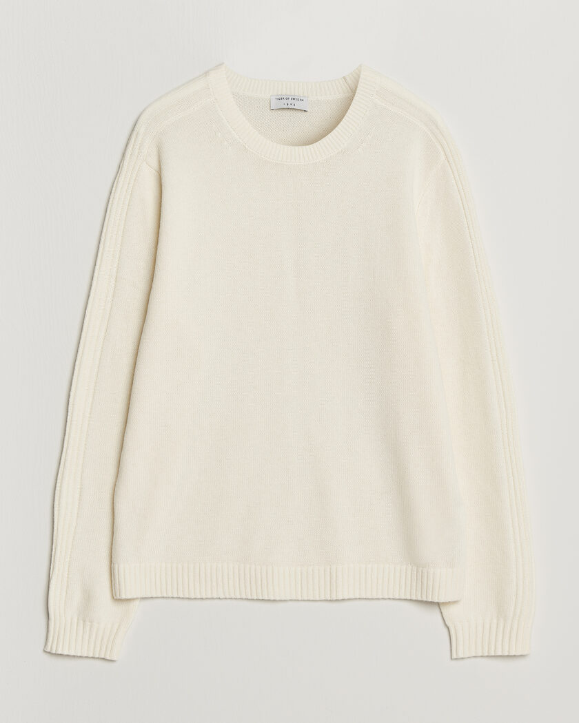 Tiger of Sweden Wilfred Wool/Cashmere Sweater Porcelain Cream – White
