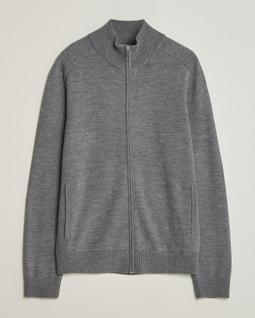 C.P. Company Knitted Full Zip Hood White/Grey at CareOfCarl.com