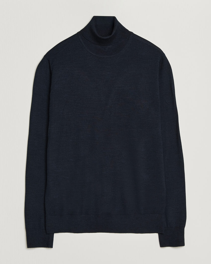 Tiger of Sweden Nevile Extra Fine Merino Polo Light Ink – Blue
