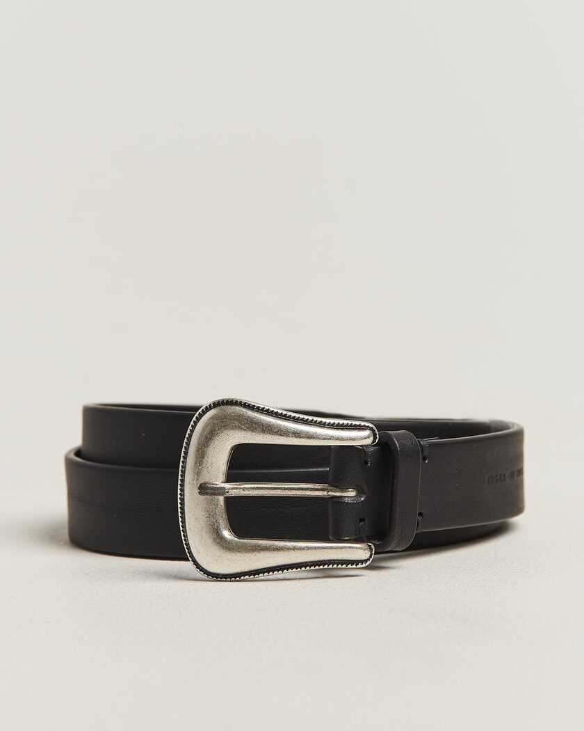 Tiger of Sweden Ecus Leather Western Belt Black – Black