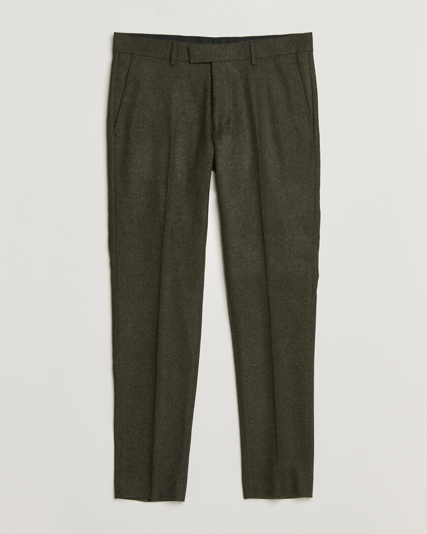 Tiger of Sweden Tenuta Wool Flannel Suit Trousers Muted Canopy – Green