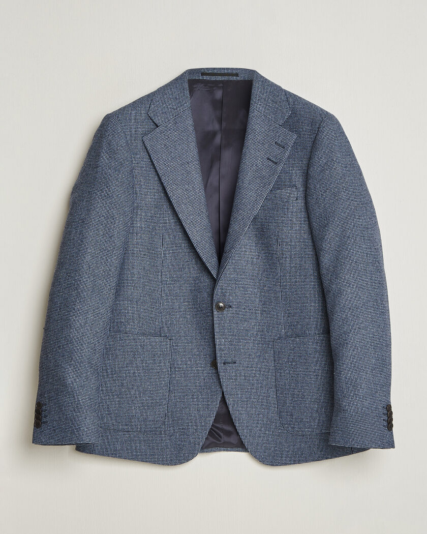 Tiger of Sweden Easer Wool Pepita Blazer Iron Haze – Blue