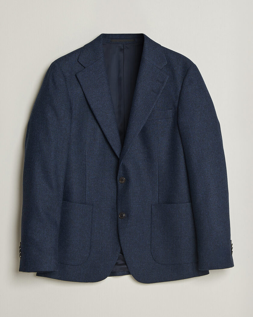 Tiger of Sweden Easer Wool Pepita Blazer Sea – Blue