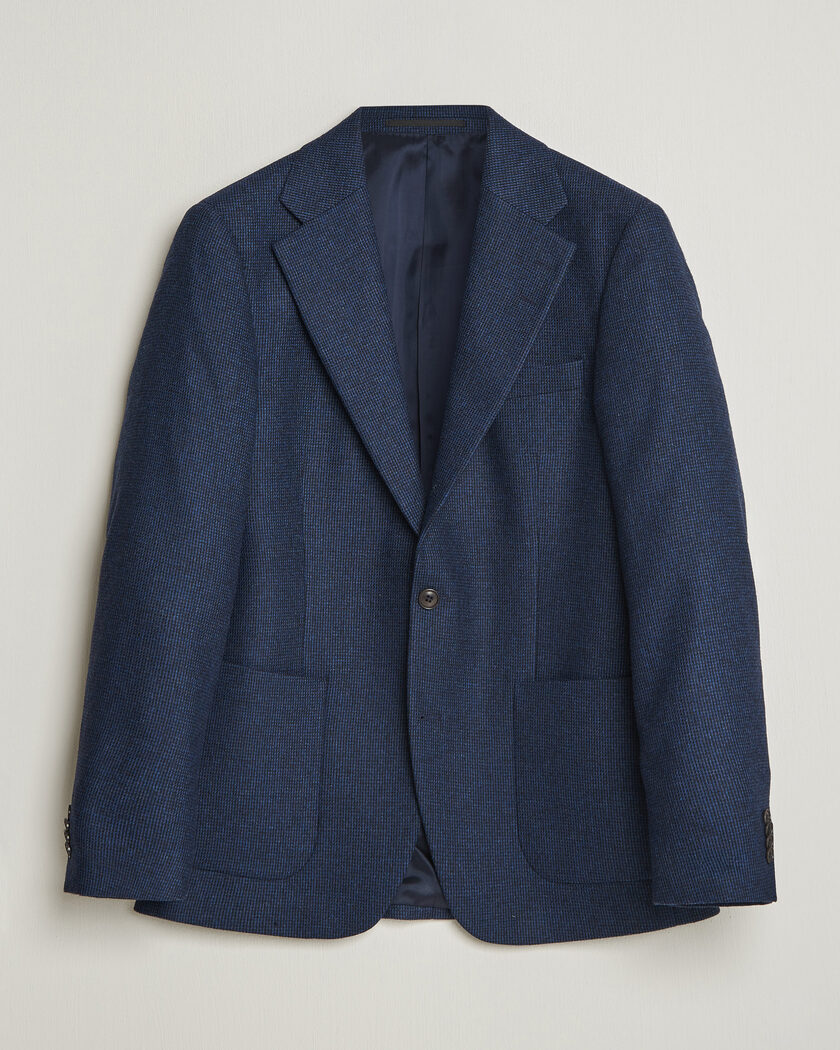 Tiger of Sweden Easer Wool Pepita Blazer Sea – Blue