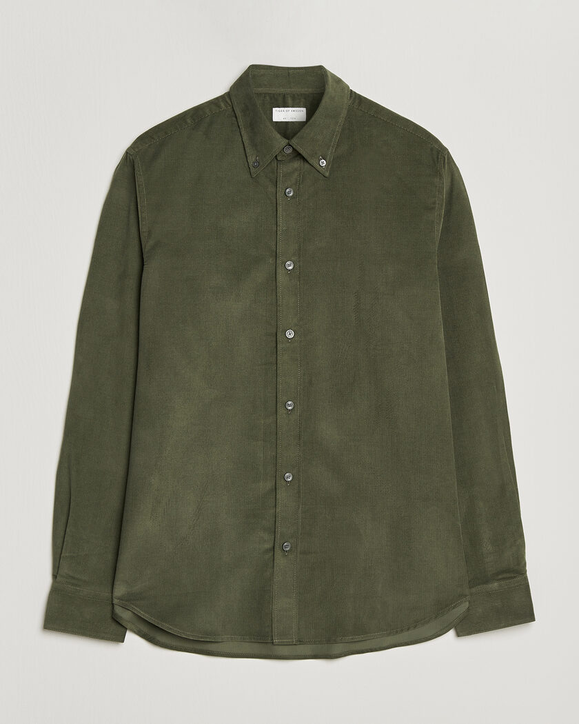 Tiger of Sweden Bjorn Corduroy Shirt City Green – Green