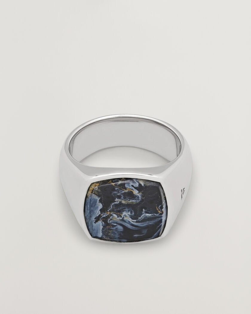 Tom Wood Cushion Pietersite Ring Silver – Silver