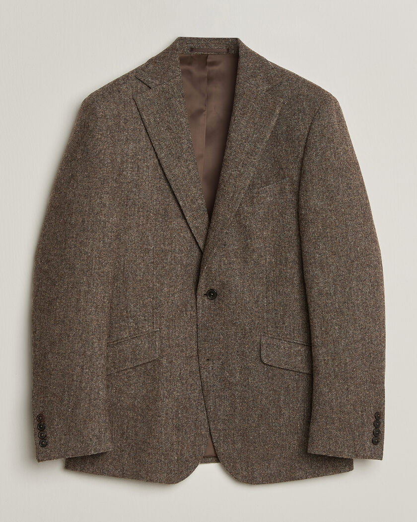 Walker Slater Edward Shetland Wool Donegal Blazer Tobacco – Brown