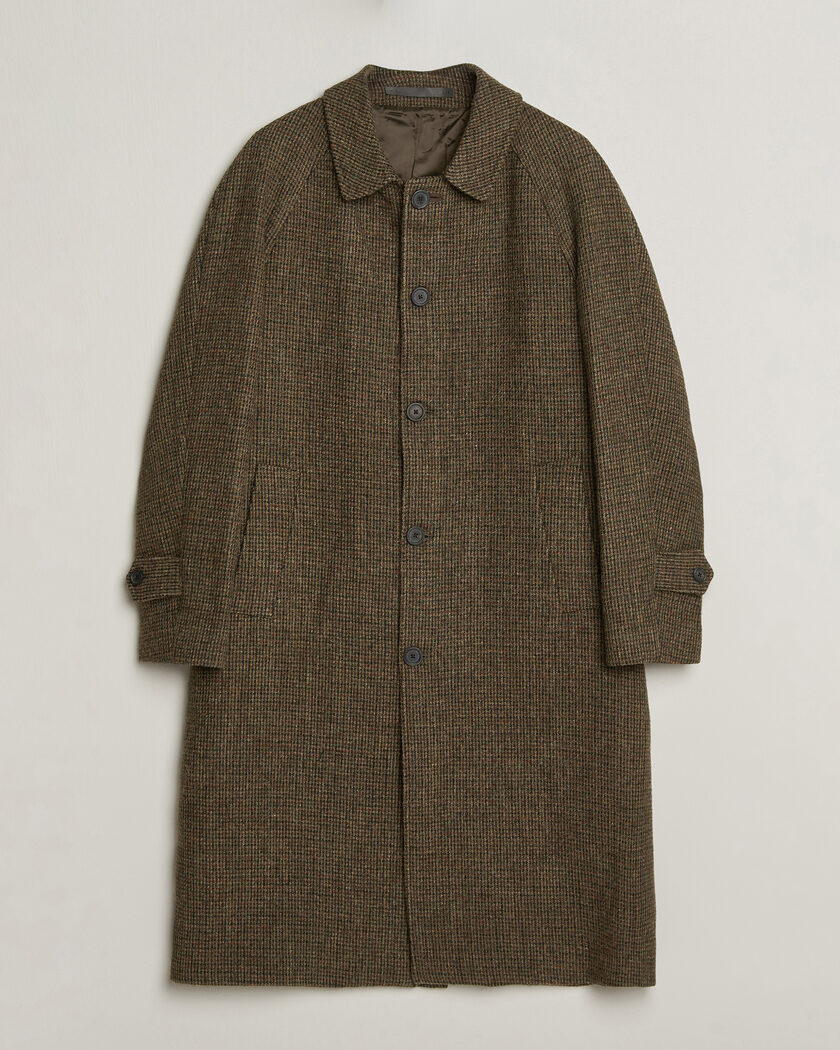 Walker Slater Sherlock Harris Tweed Microcheck Coat Amber Brown – Brown