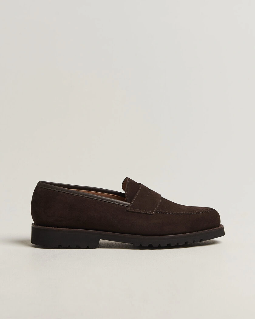 Crockett & Jones Boston 2 VI-Lite Loafer Dark Oak Suede – Brown