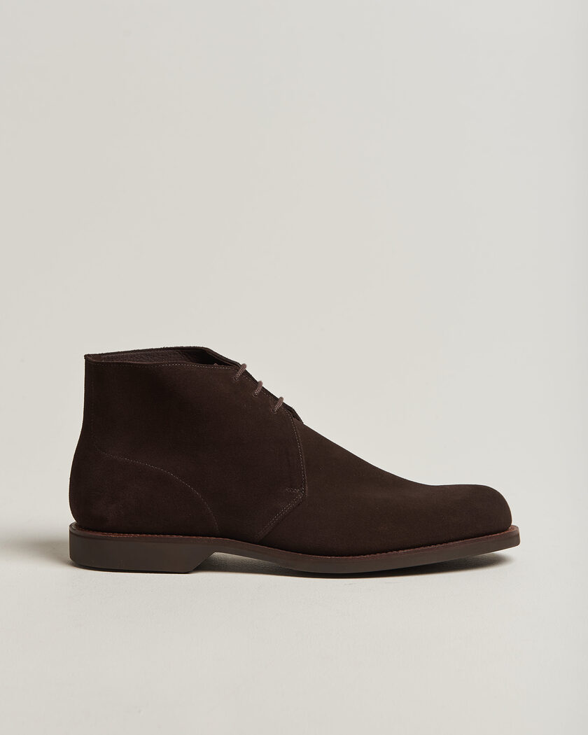 Crockett & Jones Unlined Chukka 4 Boot Dark Brown Suede – Brown