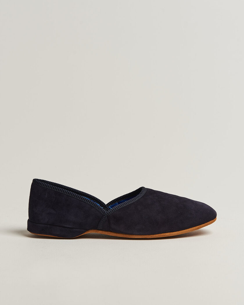 Bowhill & Elliott Grecian Indoor Slippers Black Suede – Black