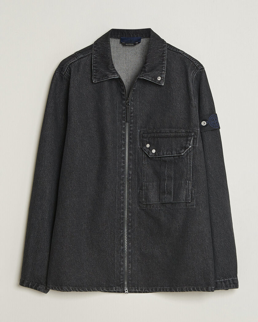 Stone Island Denim Overshirt Black Medium Wash – Black