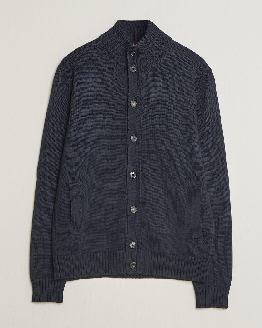 Zanone Virgin Merino Wool Chioto Navy – Blue