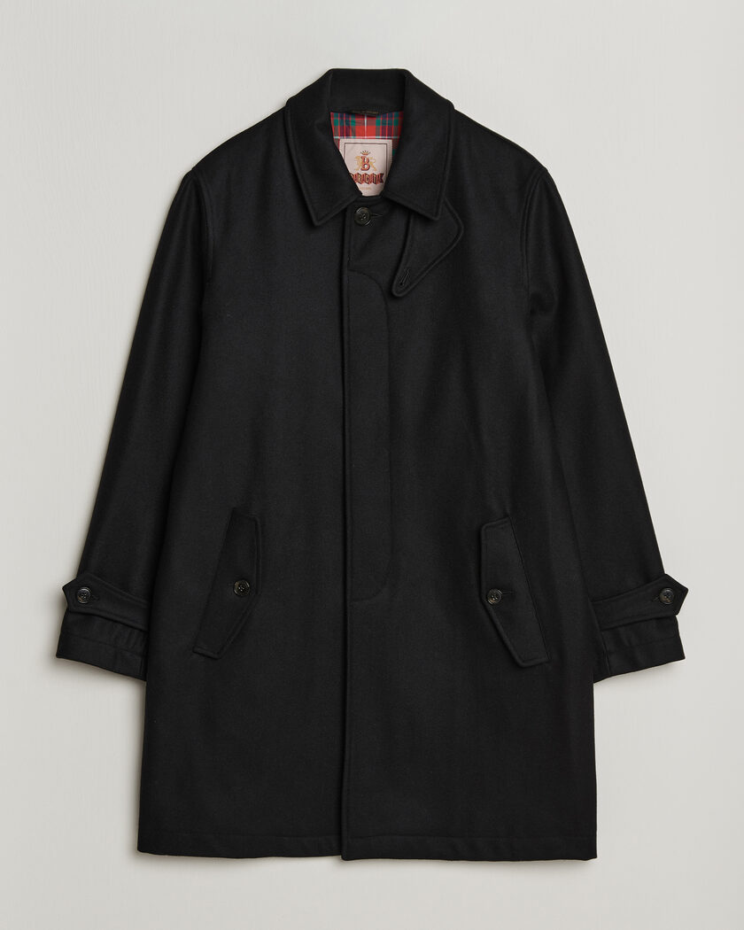Baracuta G10 Melton Wool Coat Black – Black