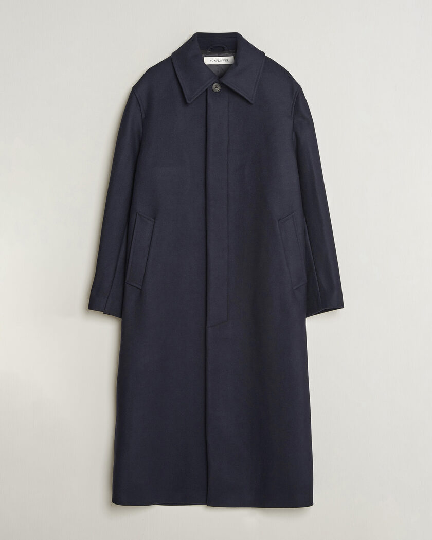 Sunflower Wool Blend Winter Coat Navy – Blue