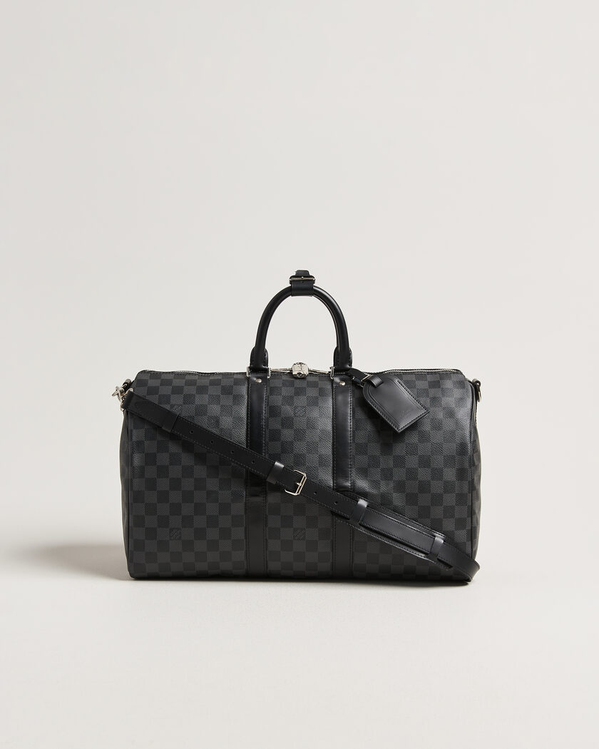 Louis Vuitton Pre-Owned Keepall 45 Bandouliére Damier graphite – Grey