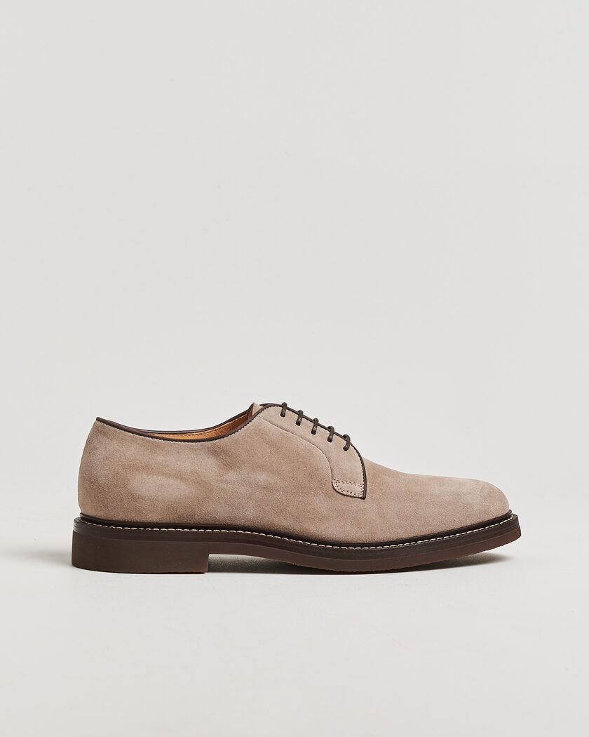 Tricker's Robert Derby Shoes Coffee Suede at CareOfCarl.com