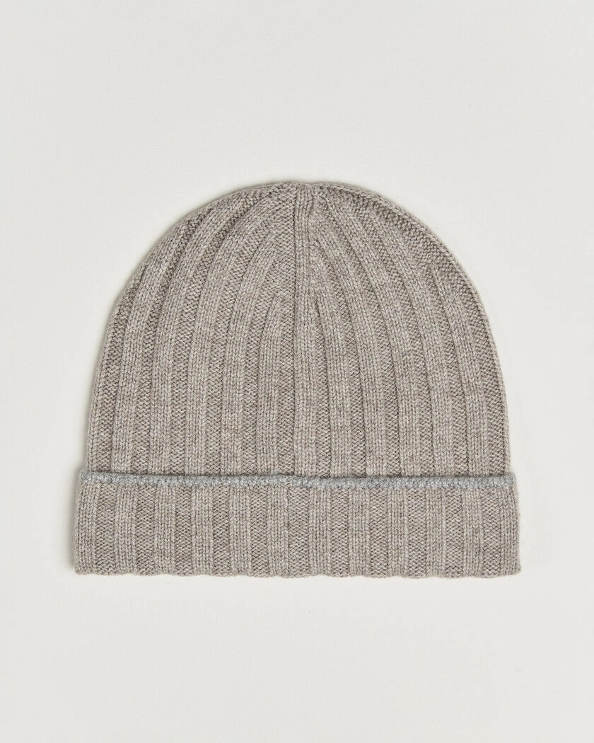 Brunello Cucinelli Cashmere Beanie Rock – Grey