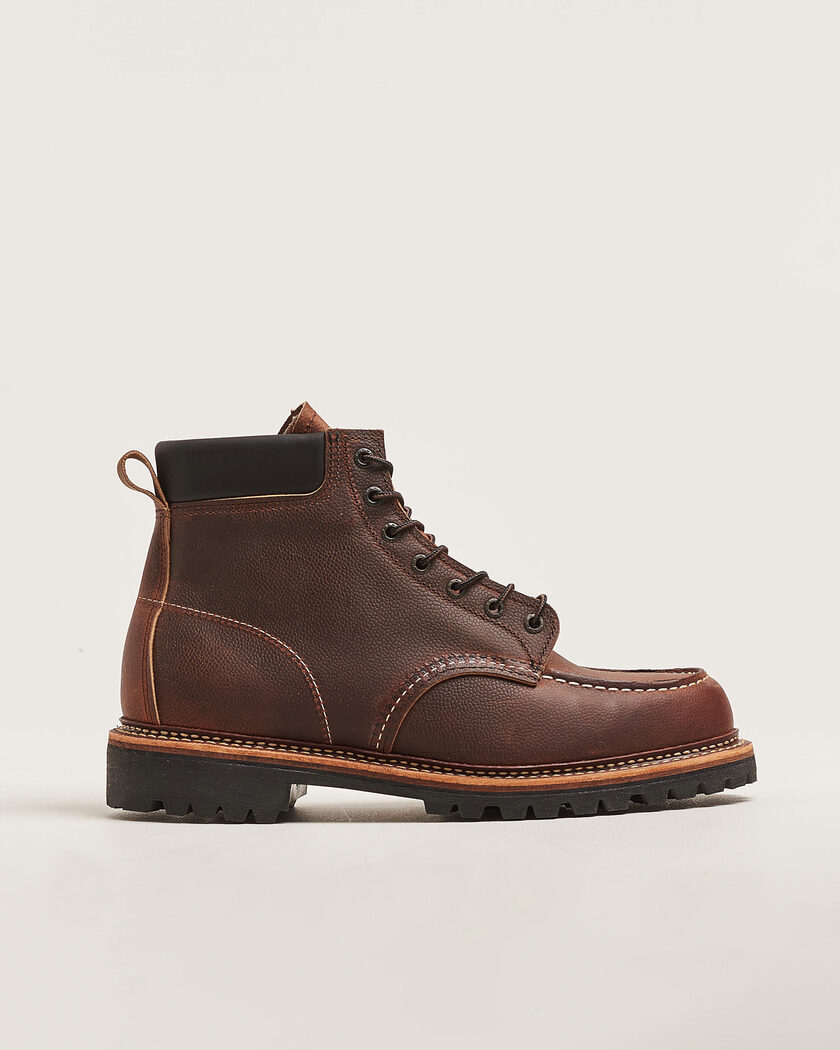 Red Wing Shoes Norway Moc Toe Boot Copper Rough/Though Leather – Brown