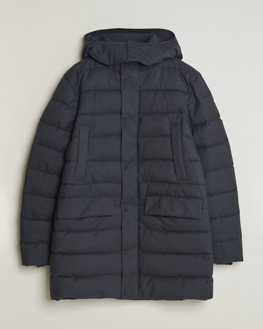 Save The Duck Byrne Padded Flannel Coat Navy Blue Melange – Blue