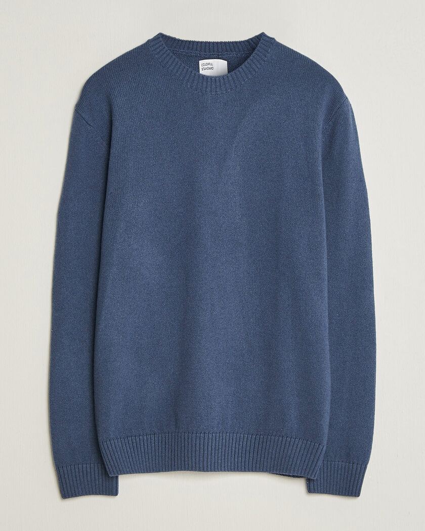 Colorful Standard Classic Merino Wool Crew Neck Petrol Blue – Blue
