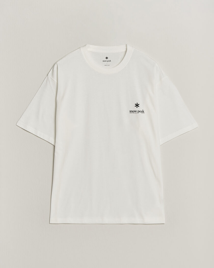 Snow Peak Soft Cotton Relaxed Logo T-Shirt Off White – White
