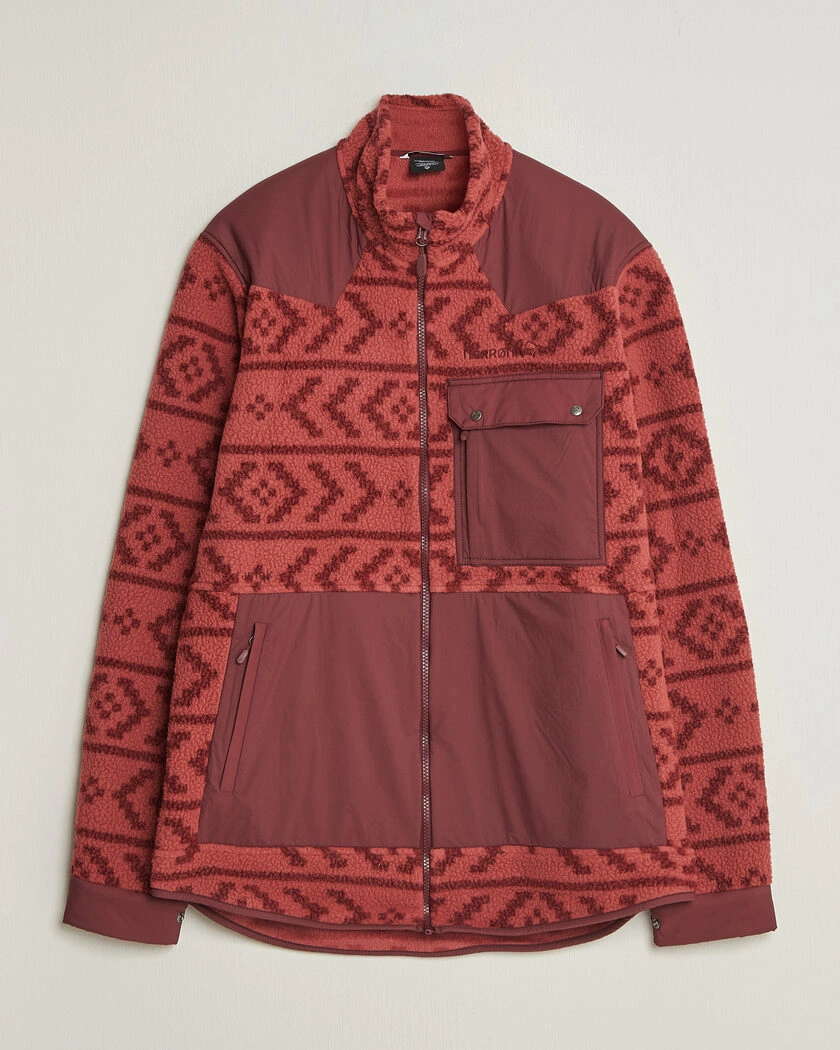 Norrøna Tamok Warm3 Fleece Jacket Cowhide – Red