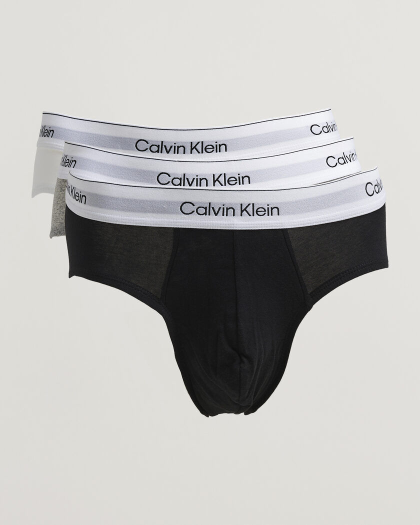 Calvin Klein 3-Pack Icon Cotton Stretch Hip Brief White/Black/Grey – Multi-colour