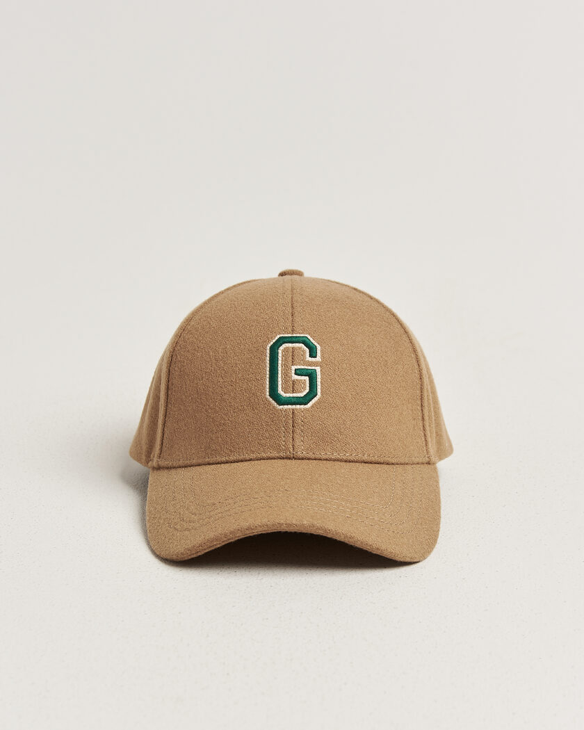 Gant G Badge Wool Melton Cap Autumn Yellow – Brown