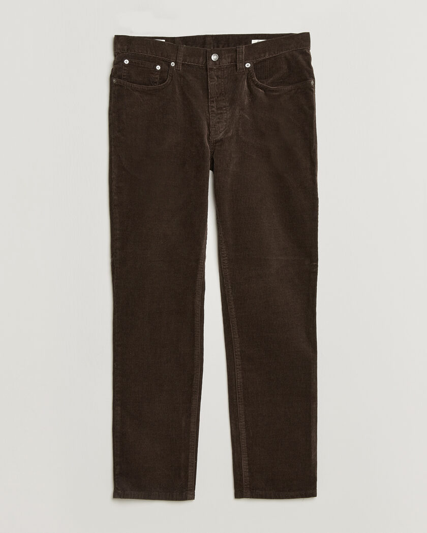 Gant Regular Fit Corduroy 5-Pocket Pants Black Brown – Brown