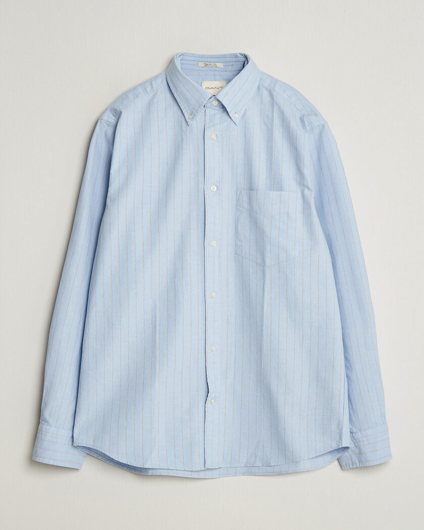 Gant Regular Fit Archive Oxford Striped Shirt Clear Sky – Blue