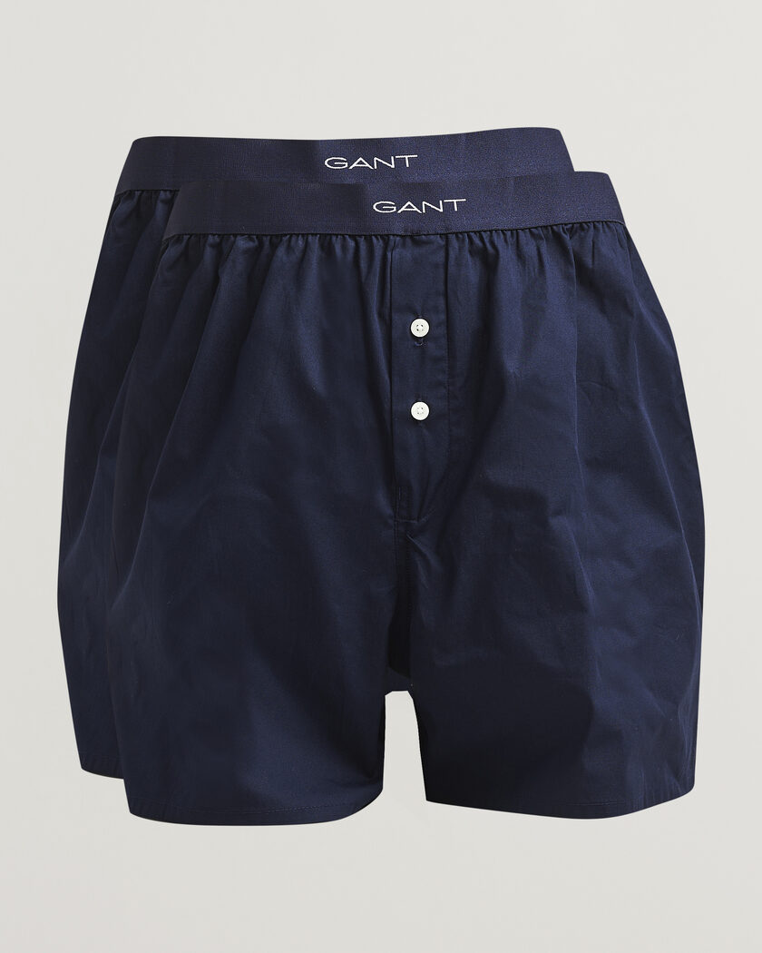 Gant 2-Pack Woven Boxer Shorts Evening Blue – Blue