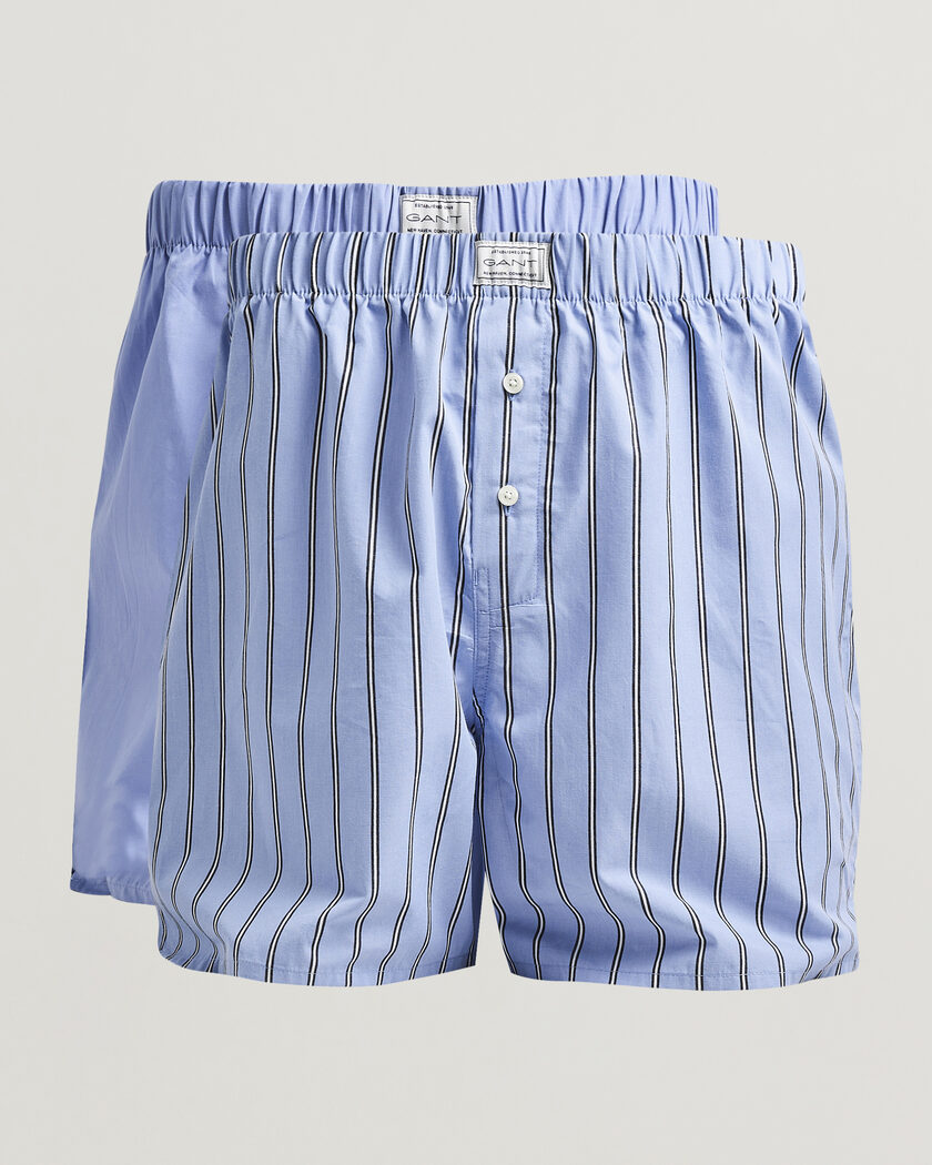 Gant 2-Pack Woven Boxer Shorts Light Blue – Blue