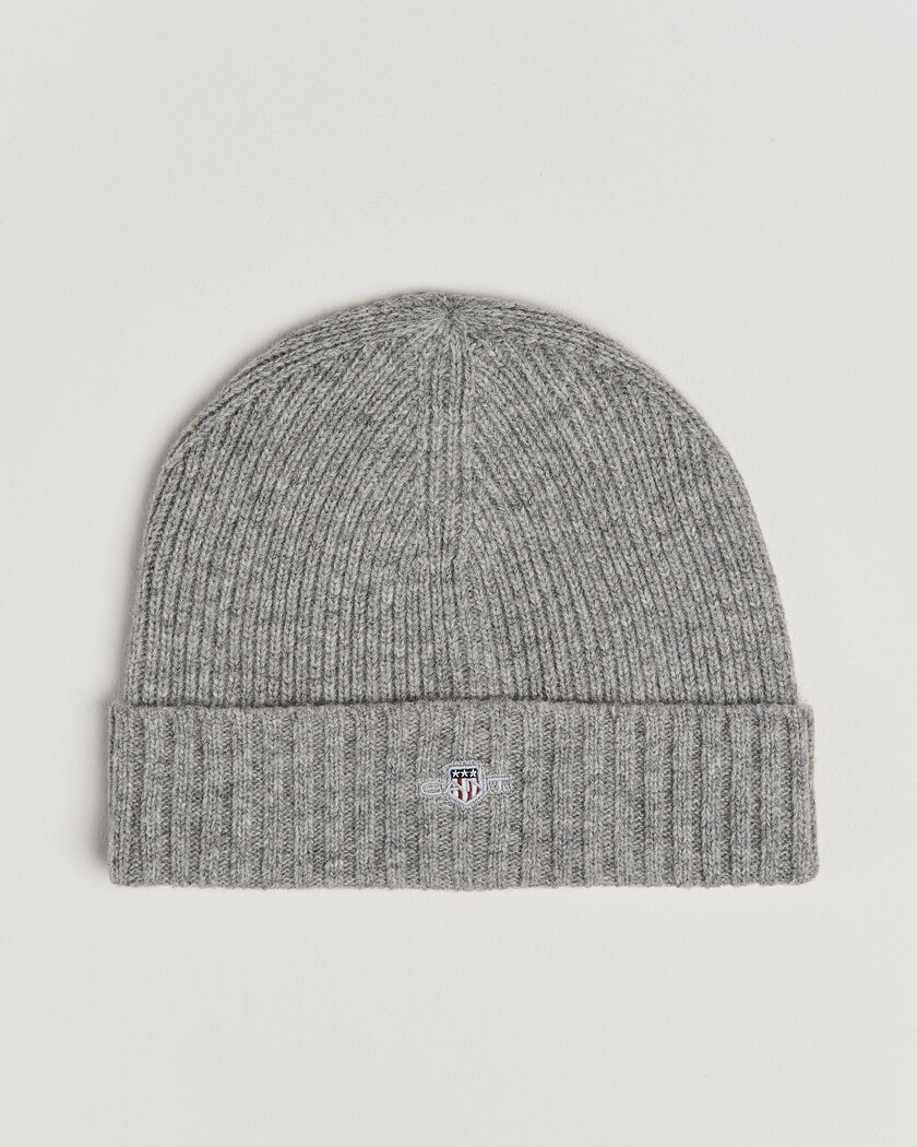 Gant Wool Beanie Grey Melange – Grey