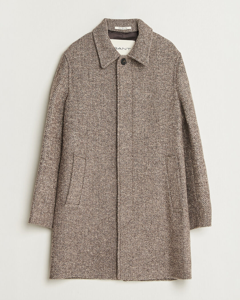 Gant Wool Car Coat Mist Taupe – Brown