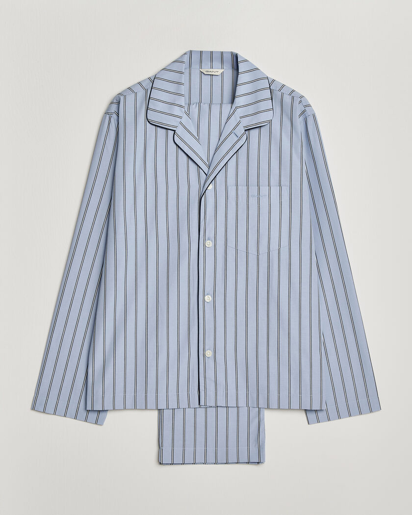Gant Poplin Striped Pyjama Set Light Blue – Blue