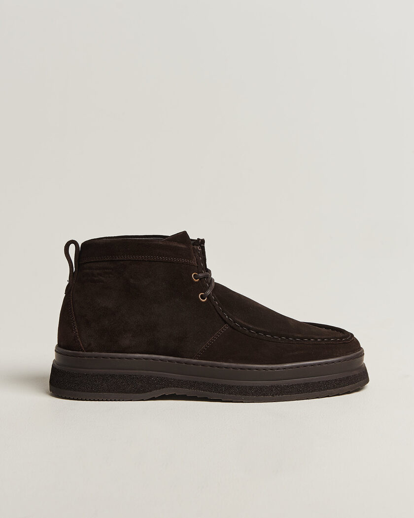 Gant Blistown Shearling Suede Moc Toe Boot Espresso Brown – Brown