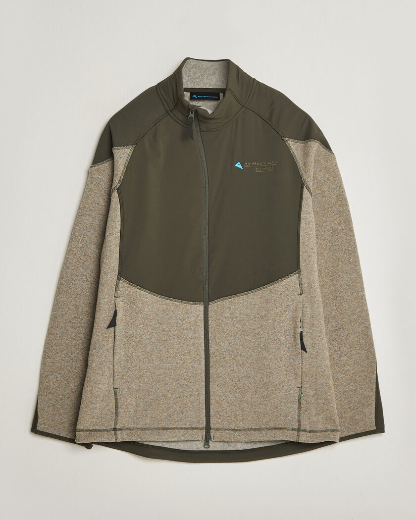Klättermusen Balderus Wool Fleece Hood Jacket Rosin Green – Green