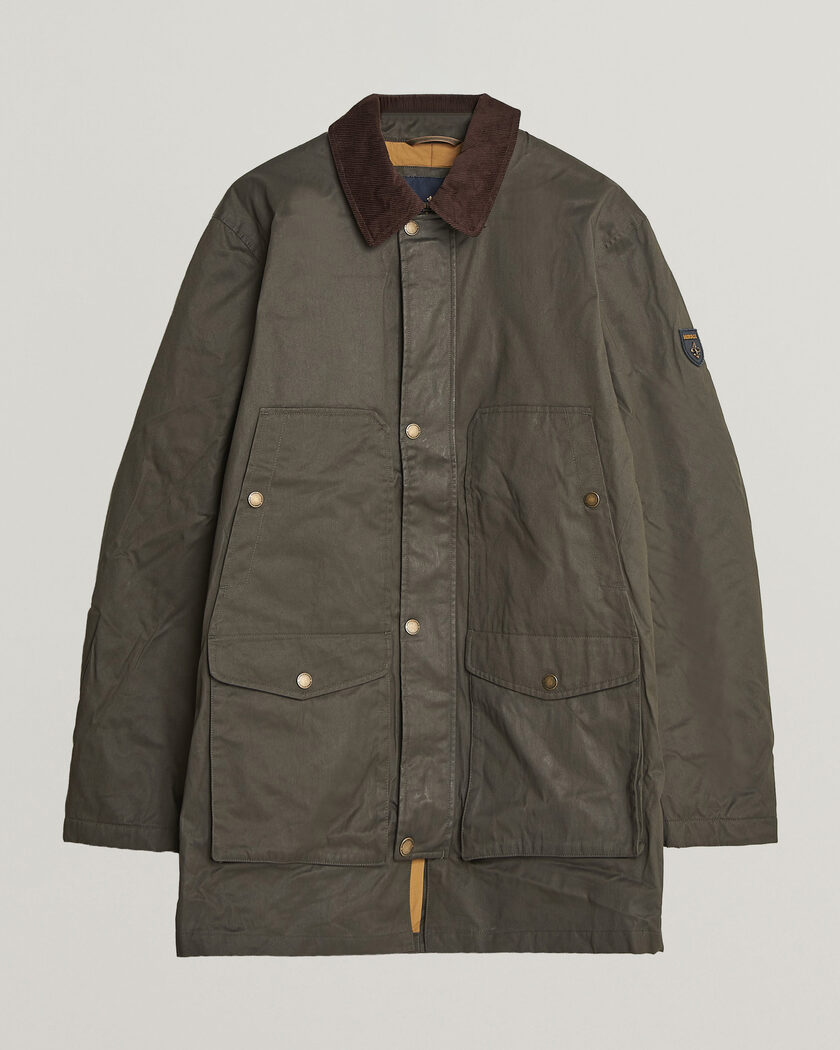 Baracuta Baracuta x Barbour Wax Jacket Olive at CareOfCarl.com