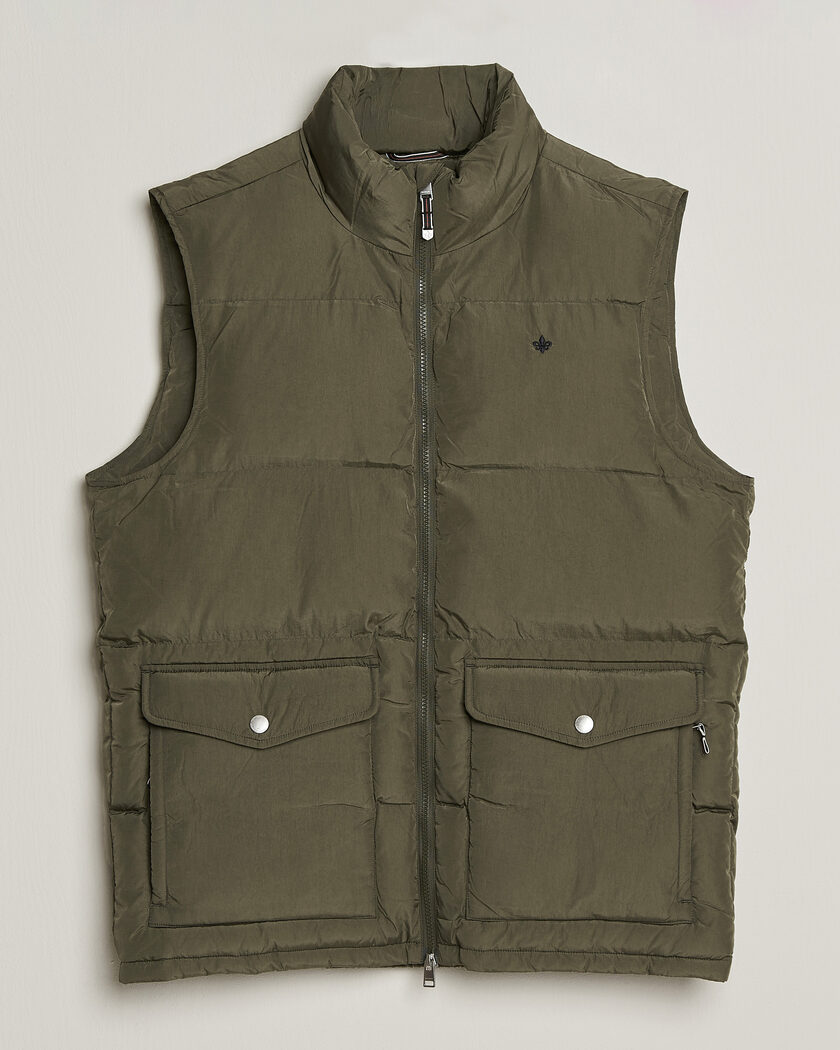 Morris Lennox Puffer Vest Olive – Green