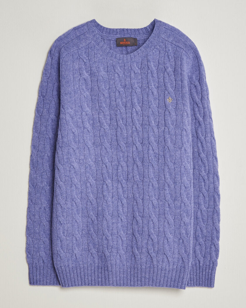 Morris Archard Cable Sweater Purple – Purple