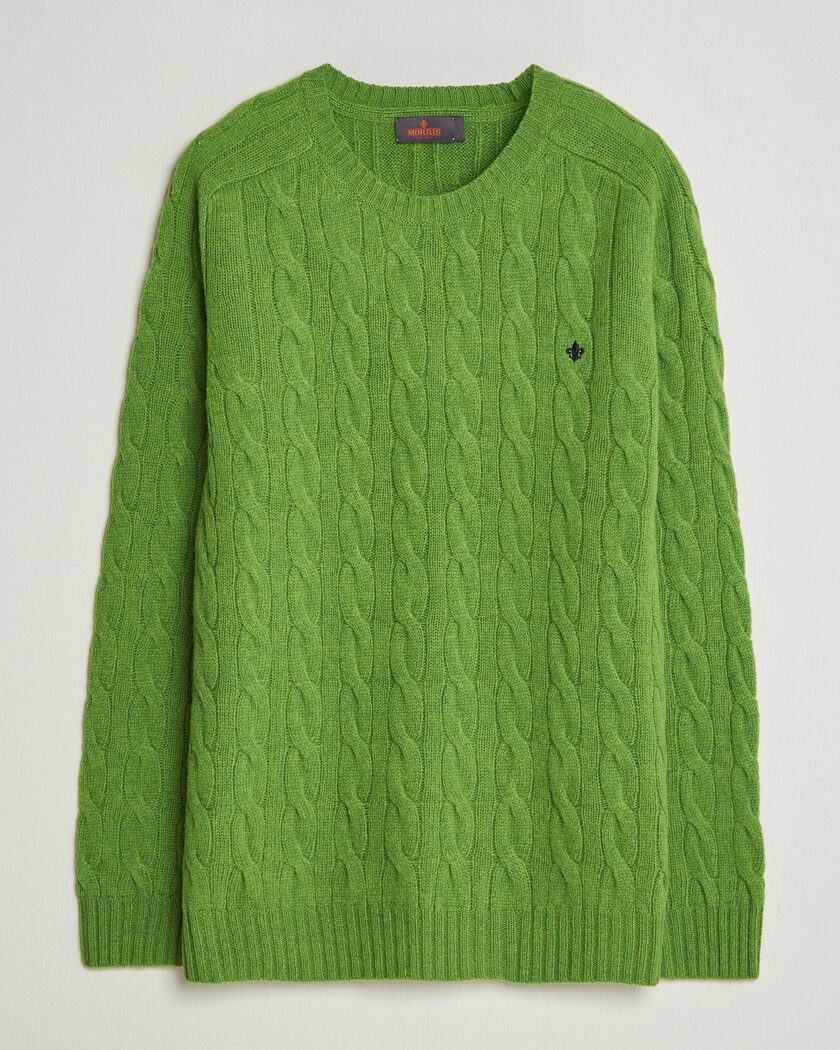 Morris Archard Cable Sweater Green – Green