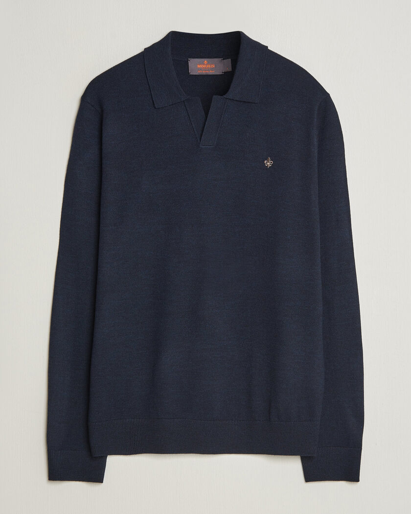 Morris Merino Resort Polo Navy – Blue