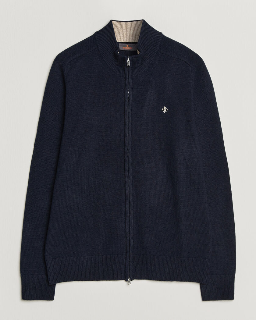Morris Hertford Zip Cardigan Navy – Blue