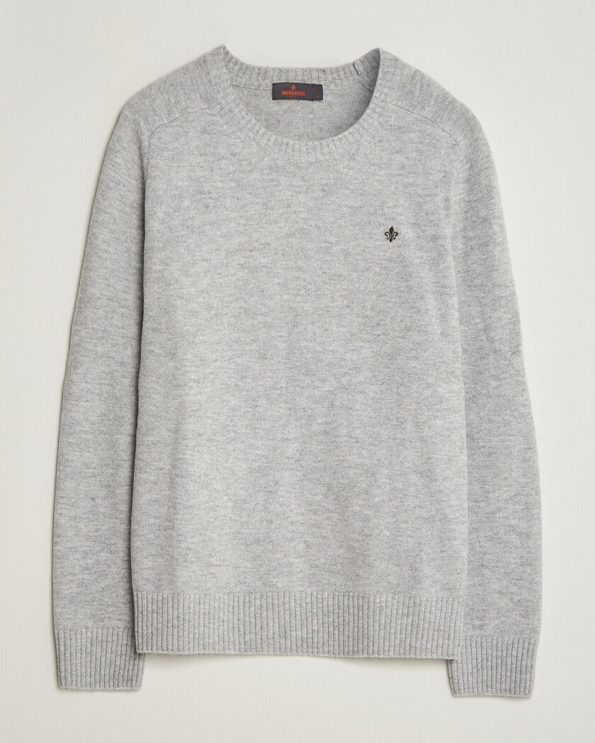 Morris Hertford Lambswool Crew Neck Grey – Grey