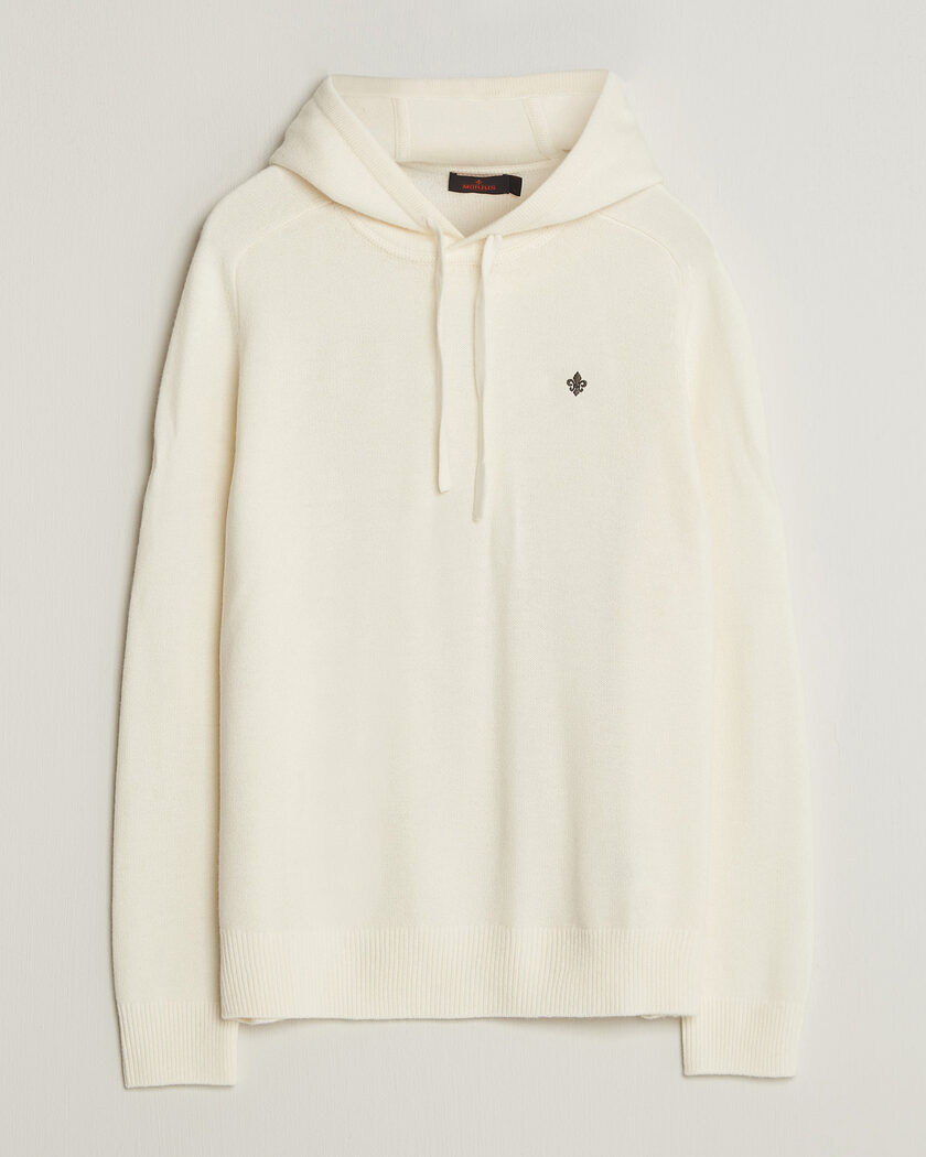 Morris Hertford Lambswool Hoodie Off White – White