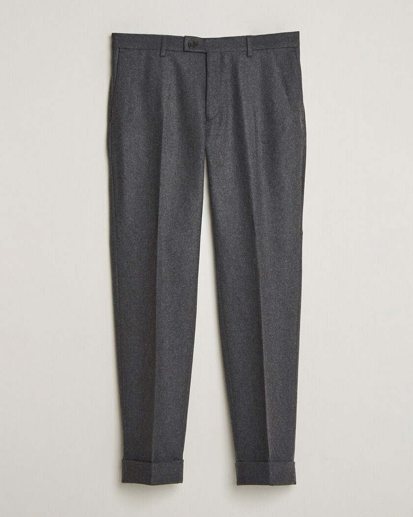 Morris Flannel Suit Trousers Grey – Grey