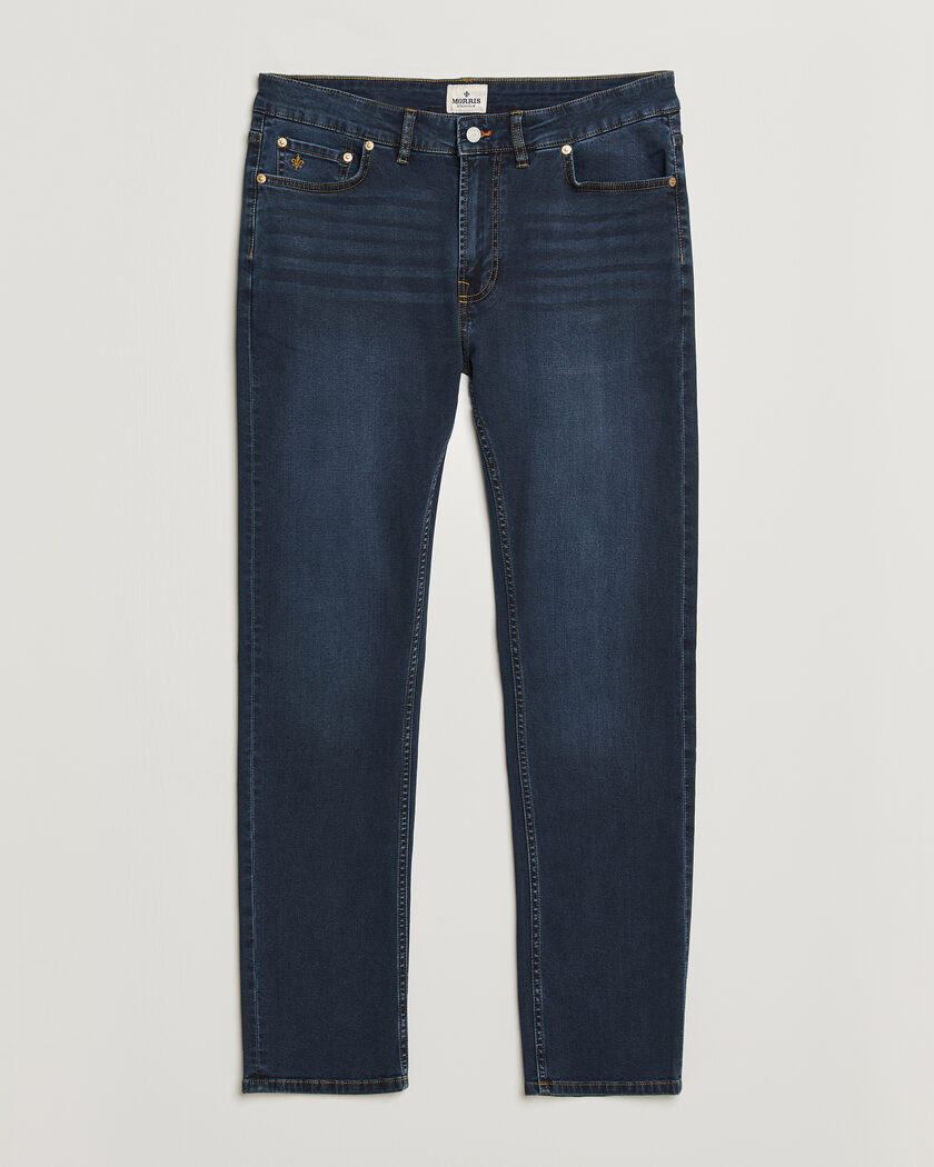 Morris Steve Satin Jeans One Year Wash – Blue