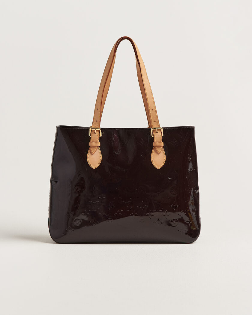 Louis Vuitton Pre-Owned Brentwood Tote Bag Vernis Leather Burgundy – Purple